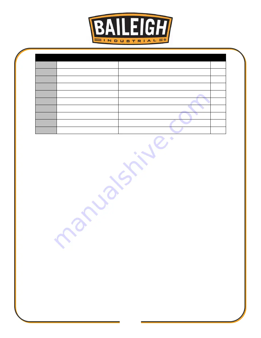 Baileigh HSP-60M-C Operator'S Manual Download Page 39