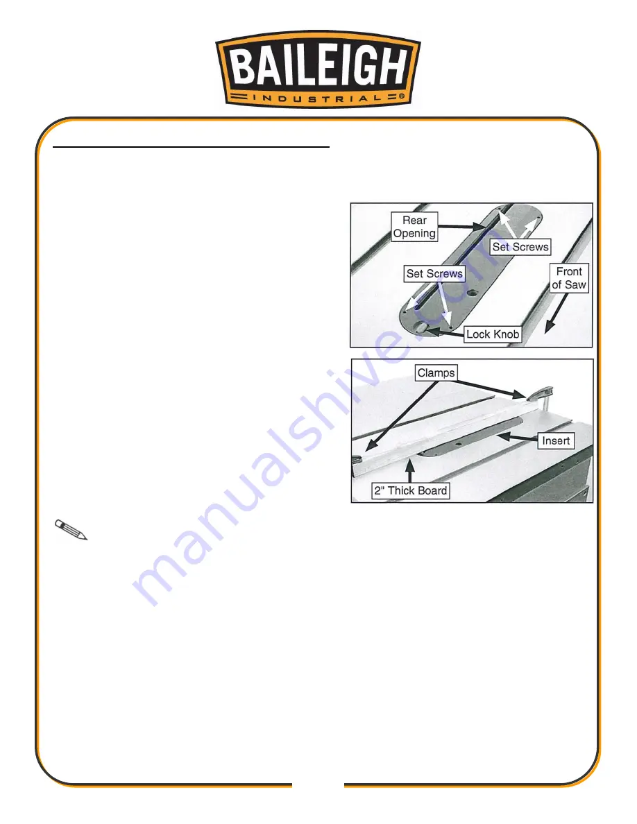 Baileigh TS-1248P Operator'S Manual Download Page 43