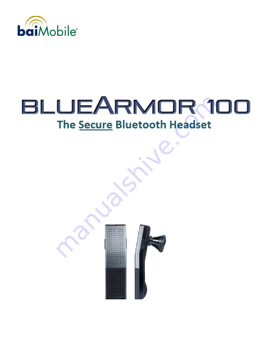 baiMobile BlueArmor 100 User Manual Download Page 1