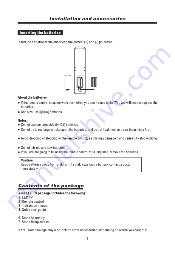 Baird JO32LEDBK Operation Manual Download Page 10