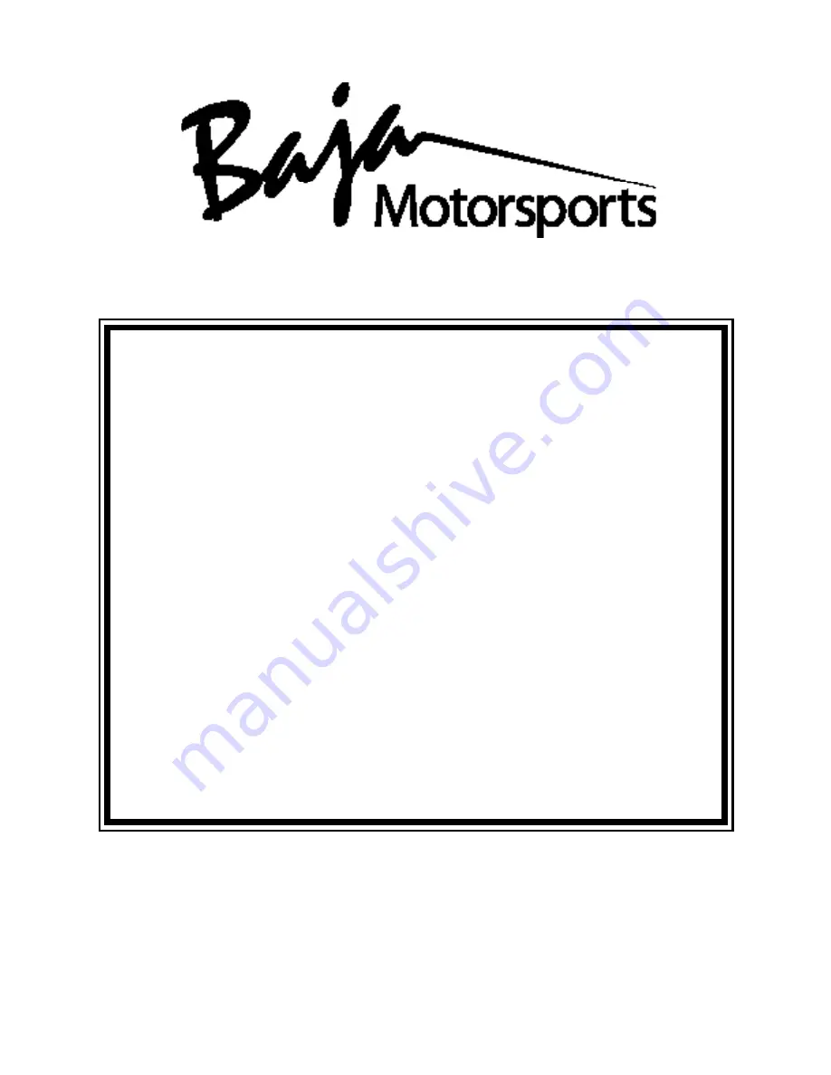 Baja motorsports Dirt Runner 90cc Owner'S Manual Download Page 4