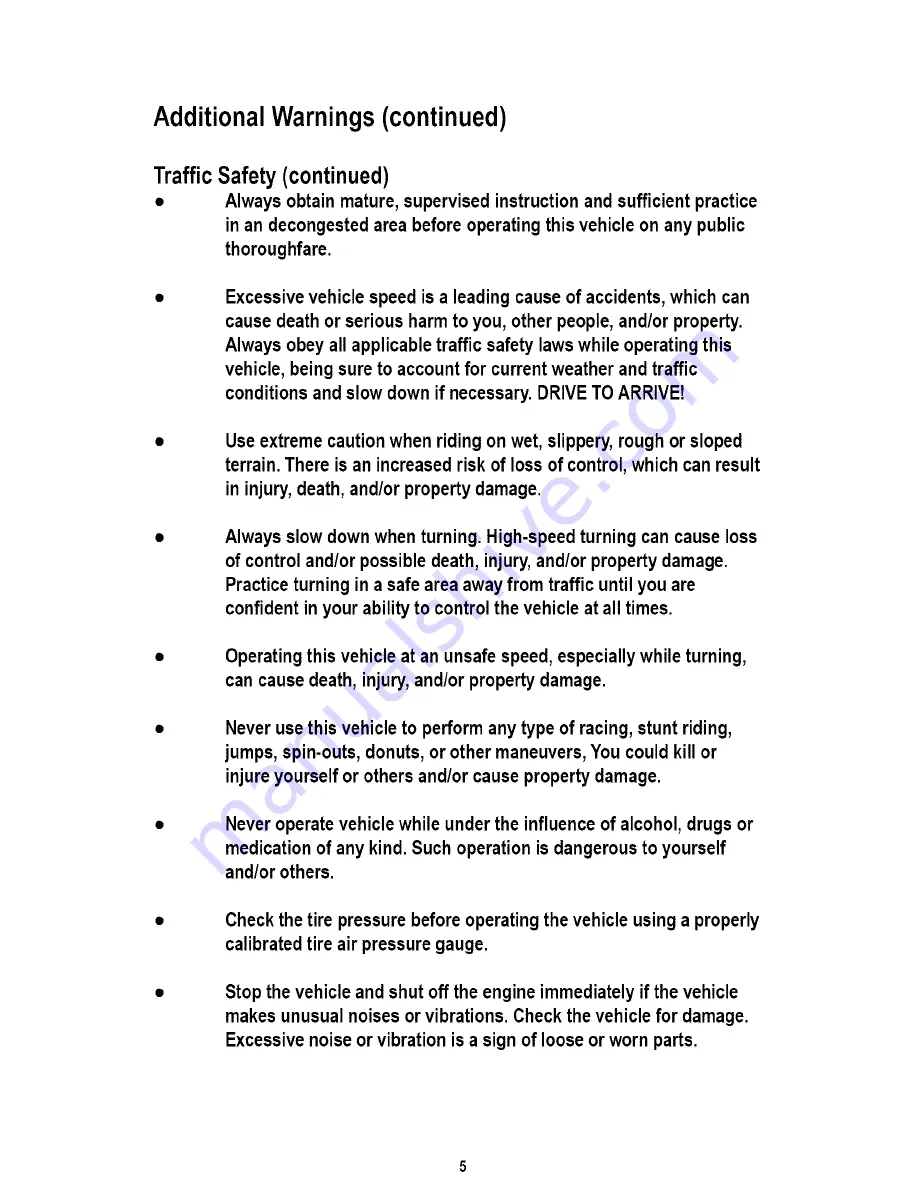 Baja motorsports RT50-R Retro Owner'S Manual Download Page 8