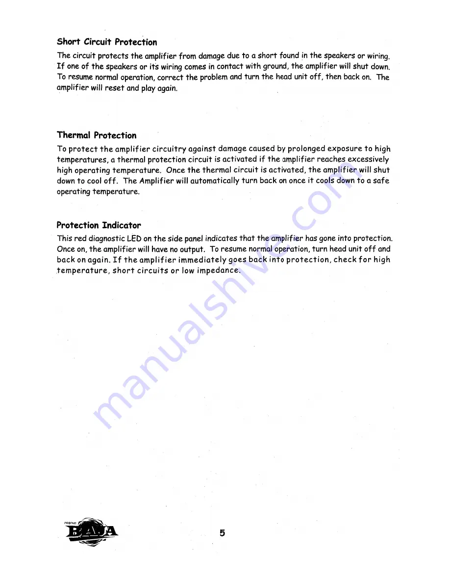 Baja HA400 Installation And Owner'S Manual Download Page 6