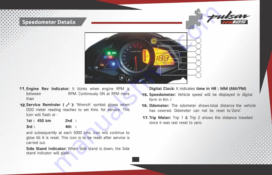 Bajaj Auto pulsar NS125 Owner'S Manual Download Page 12