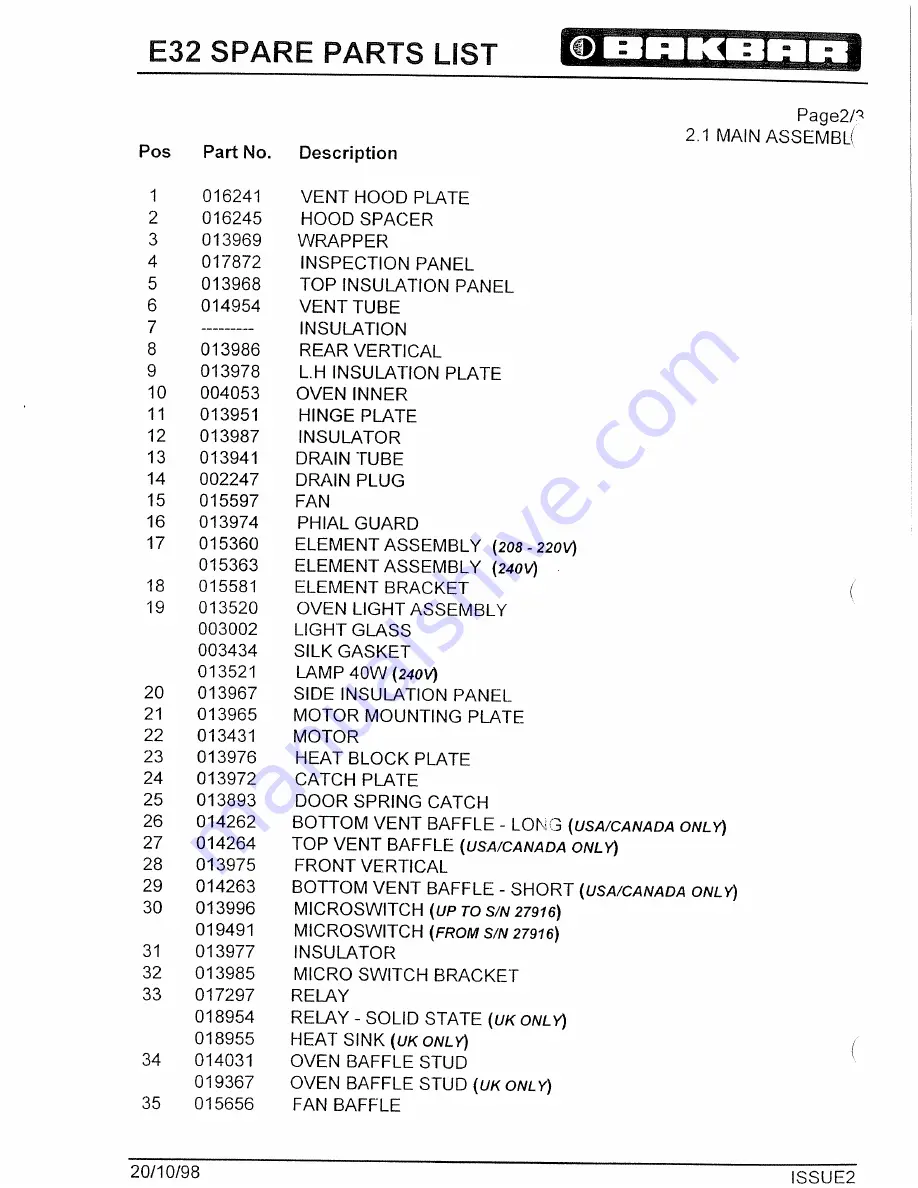 Bakbar E32 Service Manual Download Page 12