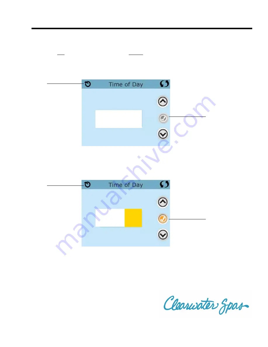 Balboa Water Group Clearwater Spas spaTouch BP Series User Interface And Programming Reference Manual Download Page 8