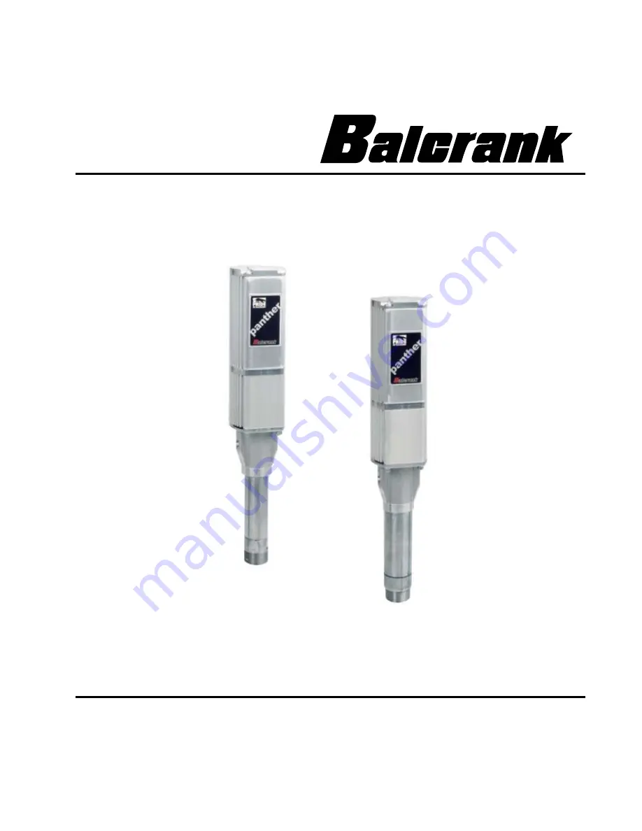 Balcrank PANTHER 1130-010 Operation, Installation, Maintenance And Repair Manual Download Page 1