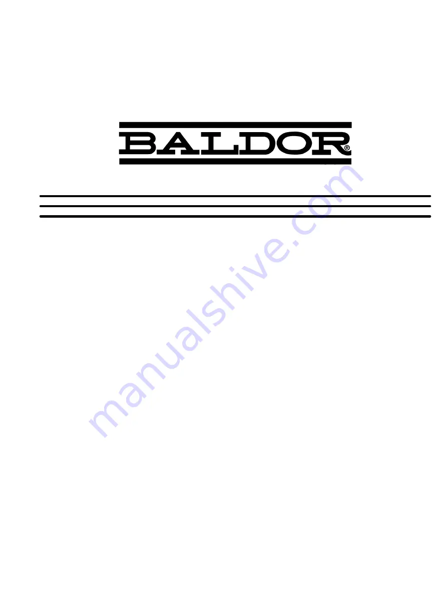 Baldor PC32RI Installation & Operating Manual Download Page 1