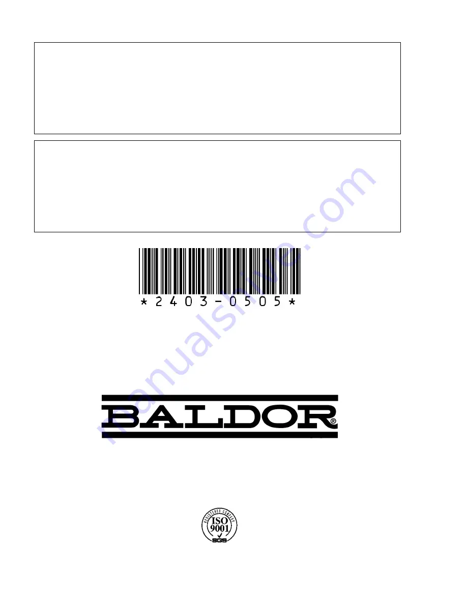 Baldor PC32RI Installation & Operating Manual Download Page 28