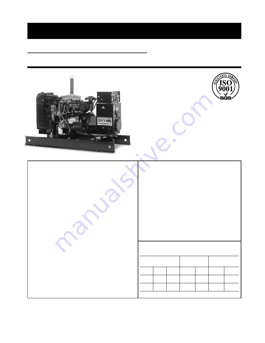 Baldor STANDBY PERMANENT MOUNT SERIES Operator'S Manual Download Page 16