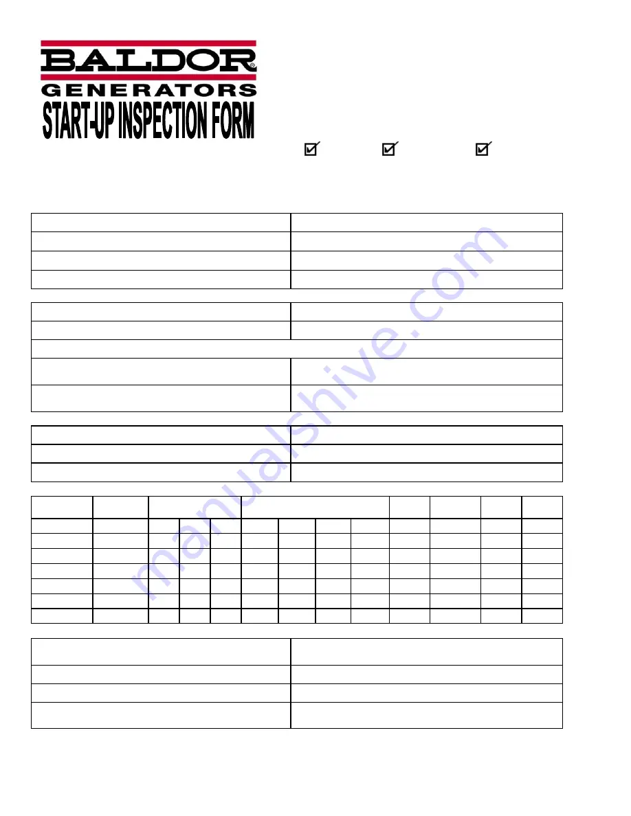 Baldor STANDBY PERMANENT MOUNT SERIES Operator'S Manual Download Page 44