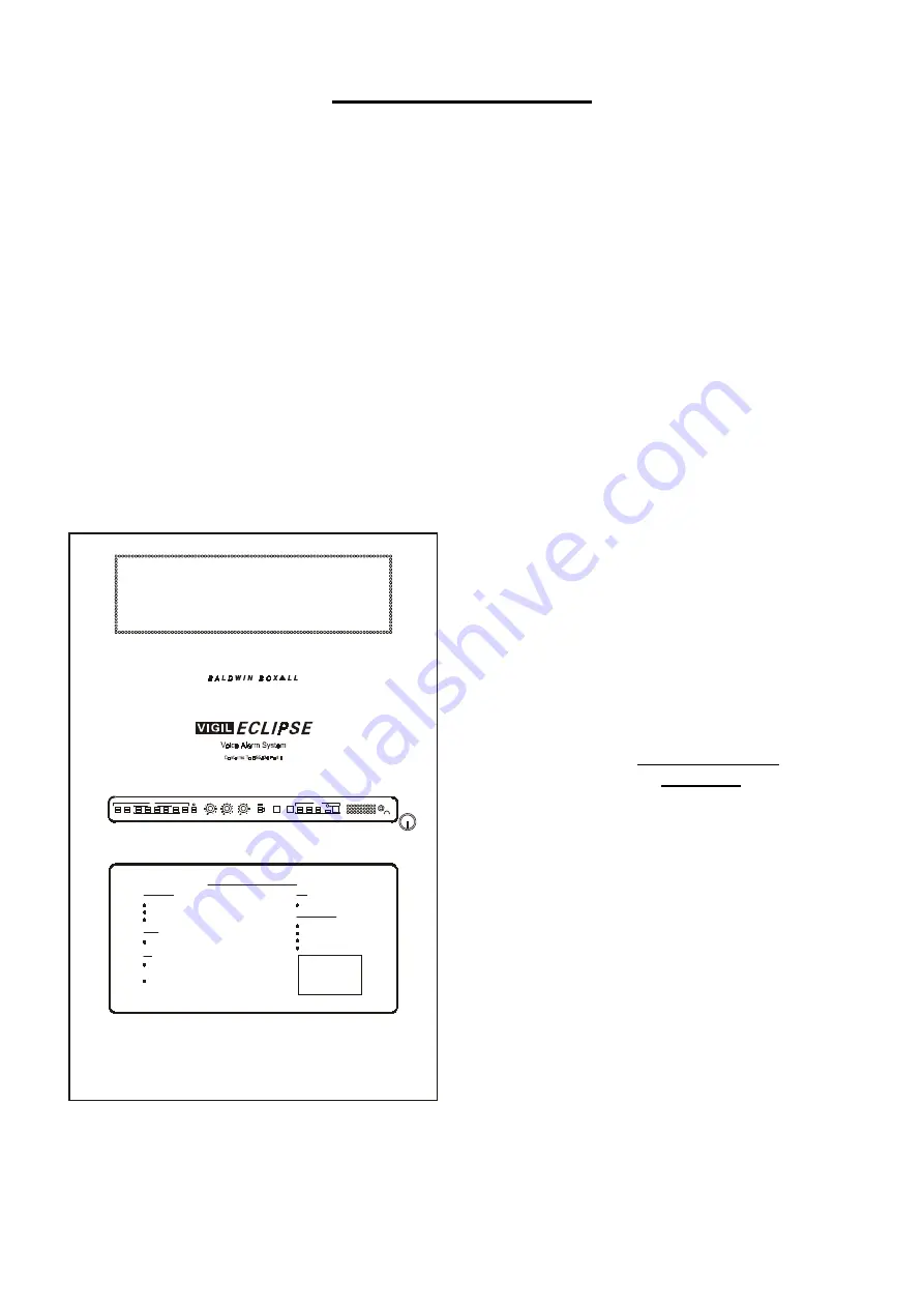 Baldwin Boxall VIGIL ECLIPSE Installation And Operating Instructions Manual Download Page 3