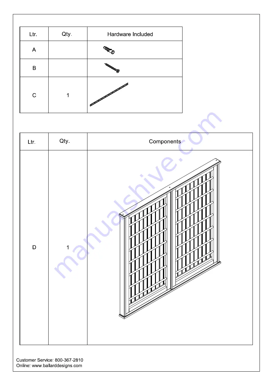 Ballard Designs MI442 LRG Quick Start Manual Download Page 2