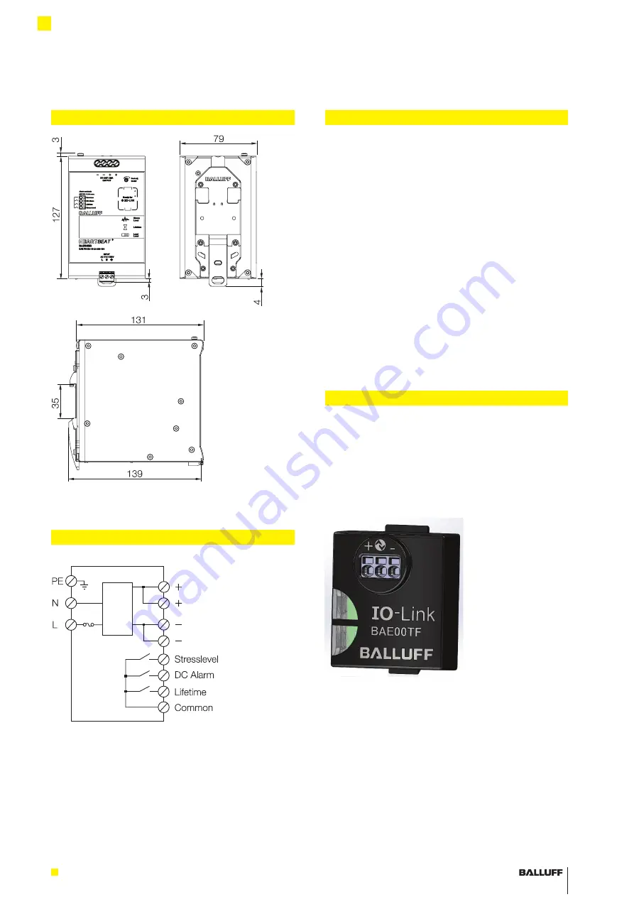 Balluff BAE PS-XA-1S-24-200-104 Installation Manual Download Page 3