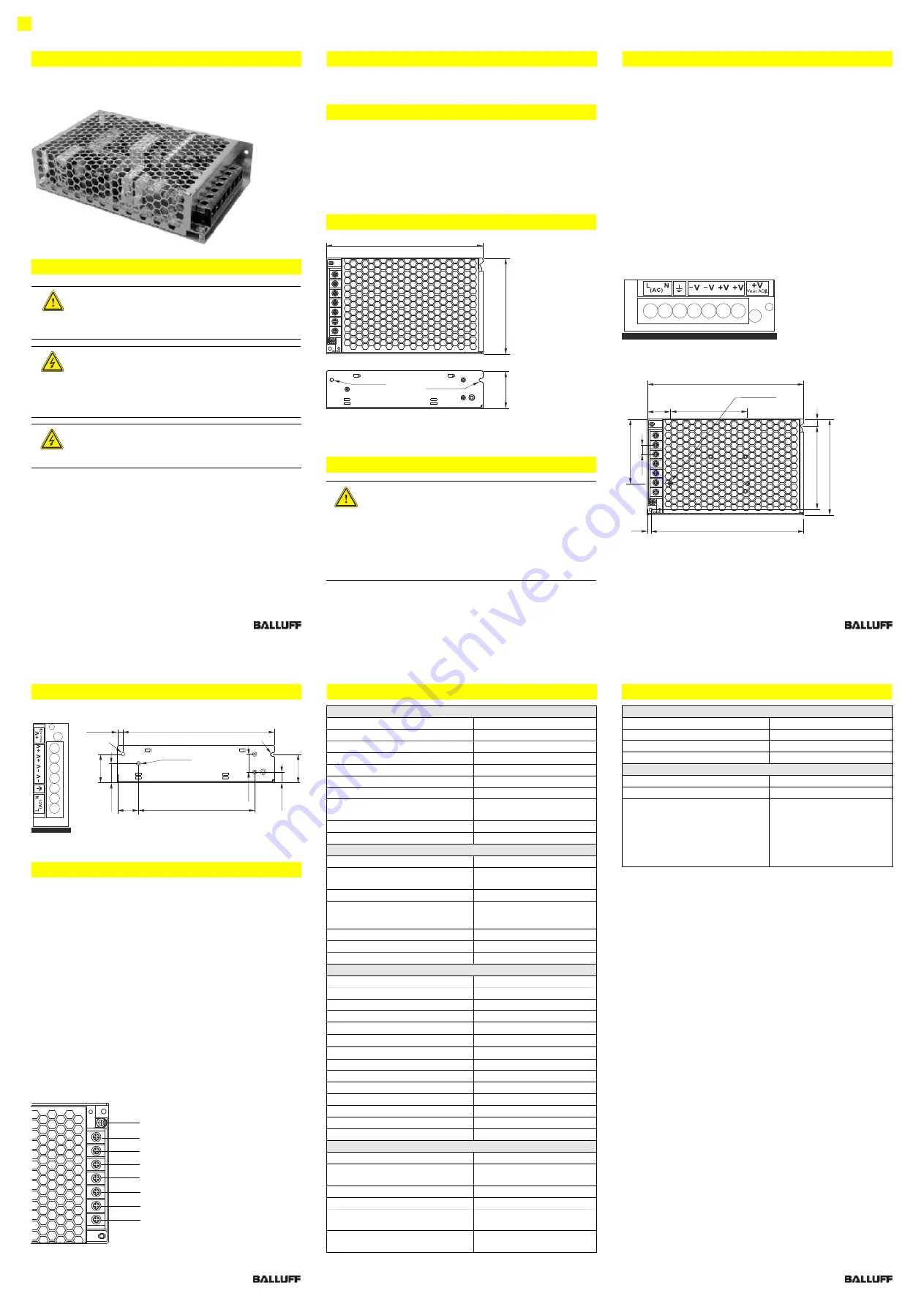 Balluff BAE PS-XA-1W-12-085-054 Quick Start Manual Download Page 2