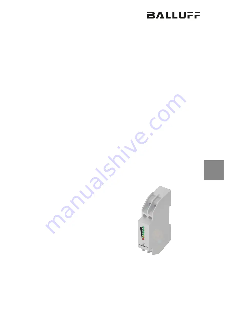 Balluff BAE SA-FF-055-RS User Manual Download Page 1