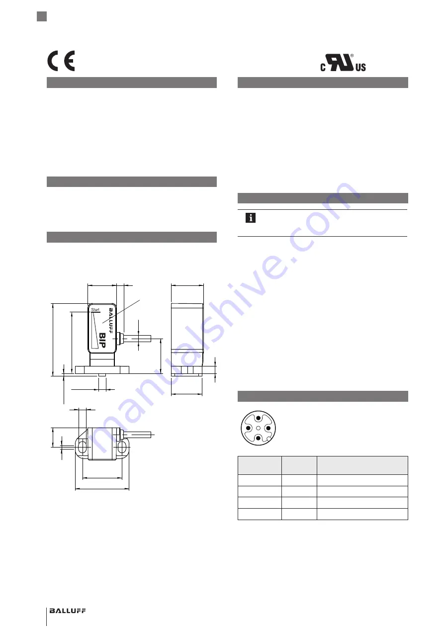 Balluff BIP LD2-T017-04-BP Series Condensed Manual Download Page 4