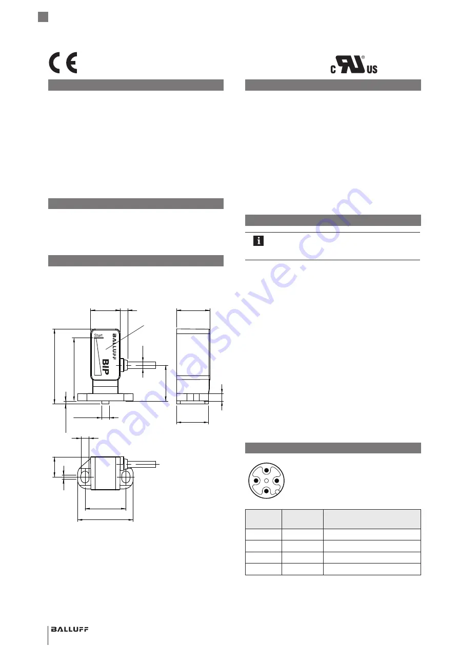 Balluff BIP LD2-T017-04-BP Series Condensed Manual Download Page 6