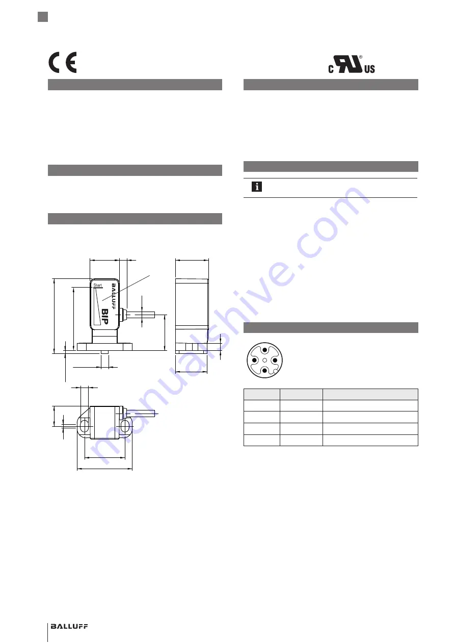 Balluff BIP LD2-T017-04-BP Series Condensed Manual Download Page 12