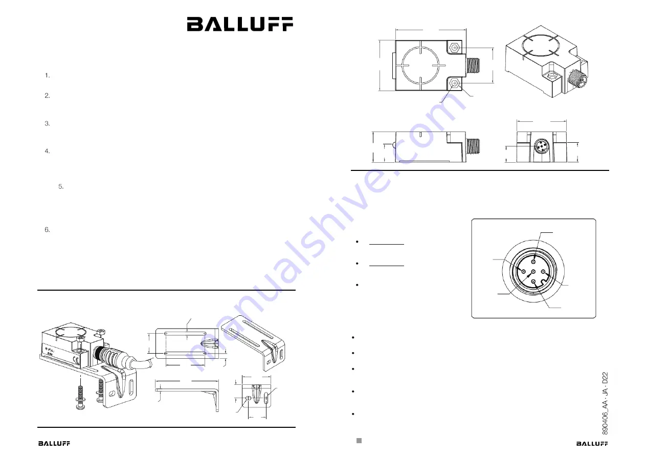 Balluff BIS M-410-067-001-04-S92 Installation Manual Download Page 4