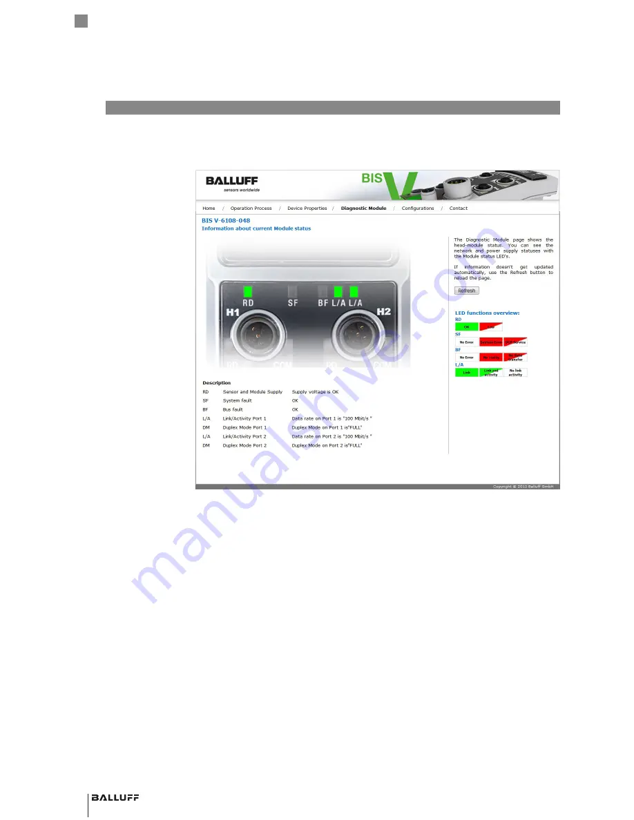 Balluff BIS V-6108-048-C002 Technical Reference, Operating Manual Download Page 100