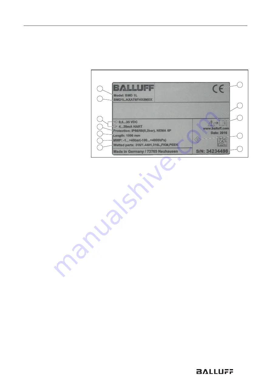 Balluff BMD 1H Series Condensed Manual Download Page 55