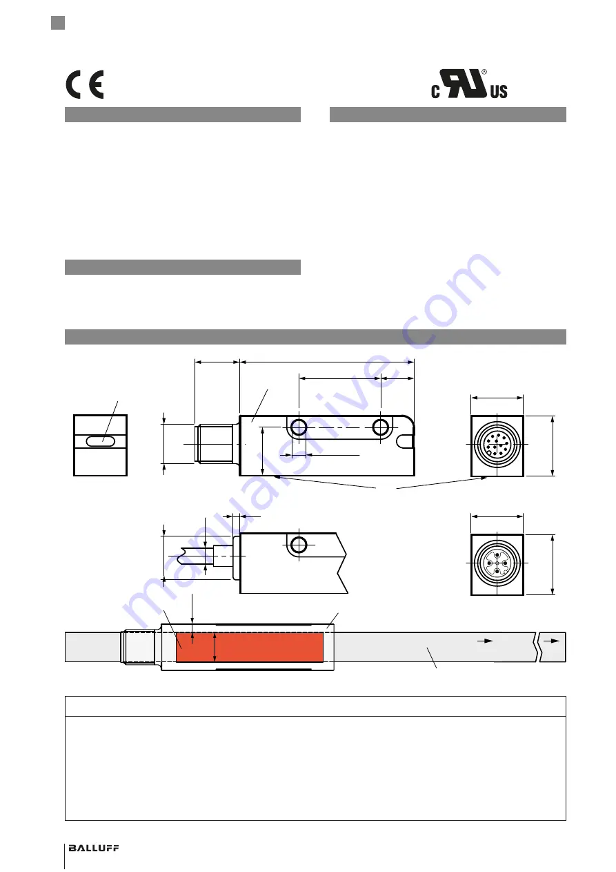 Balluff BML SL1-ALZ Series Condensed Manual Download Page 2