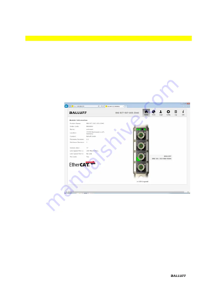 Balluff BNI ECT-507-005-Z040 User Manual Download Page 30