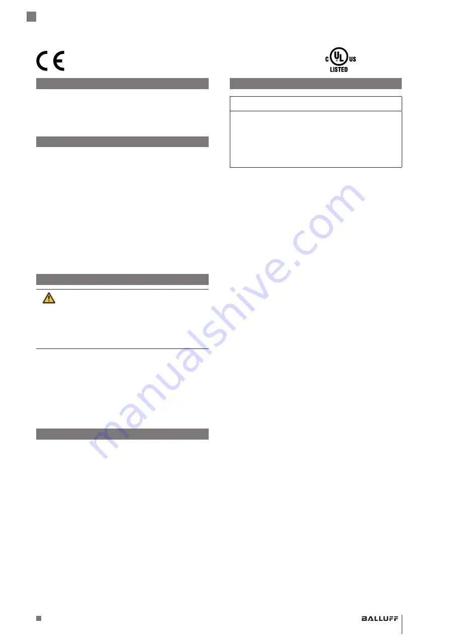 Balluff BSP B A1A-S4 Series User Manual Download Page 7