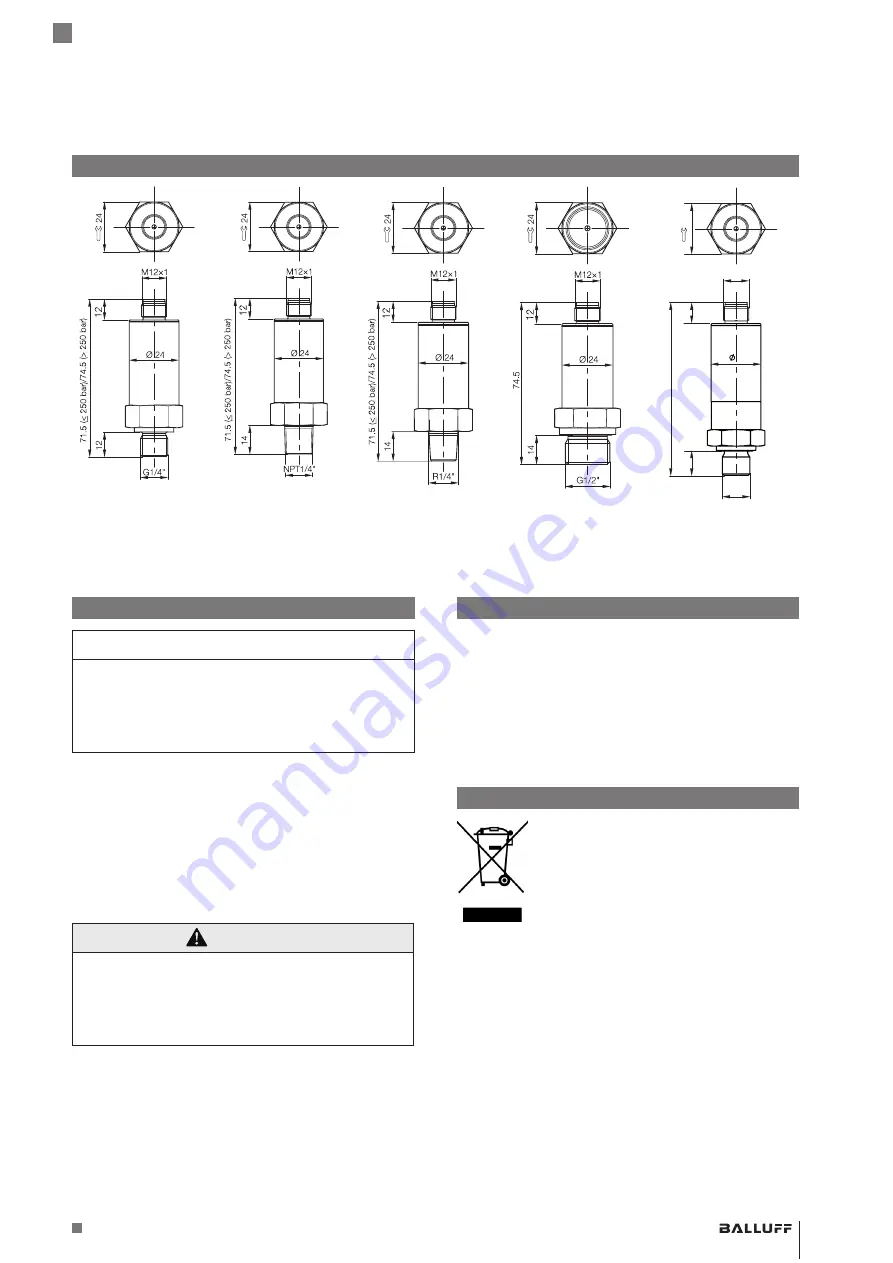 Balluff BSP B A1A-S4 Series User Manual Download Page 9