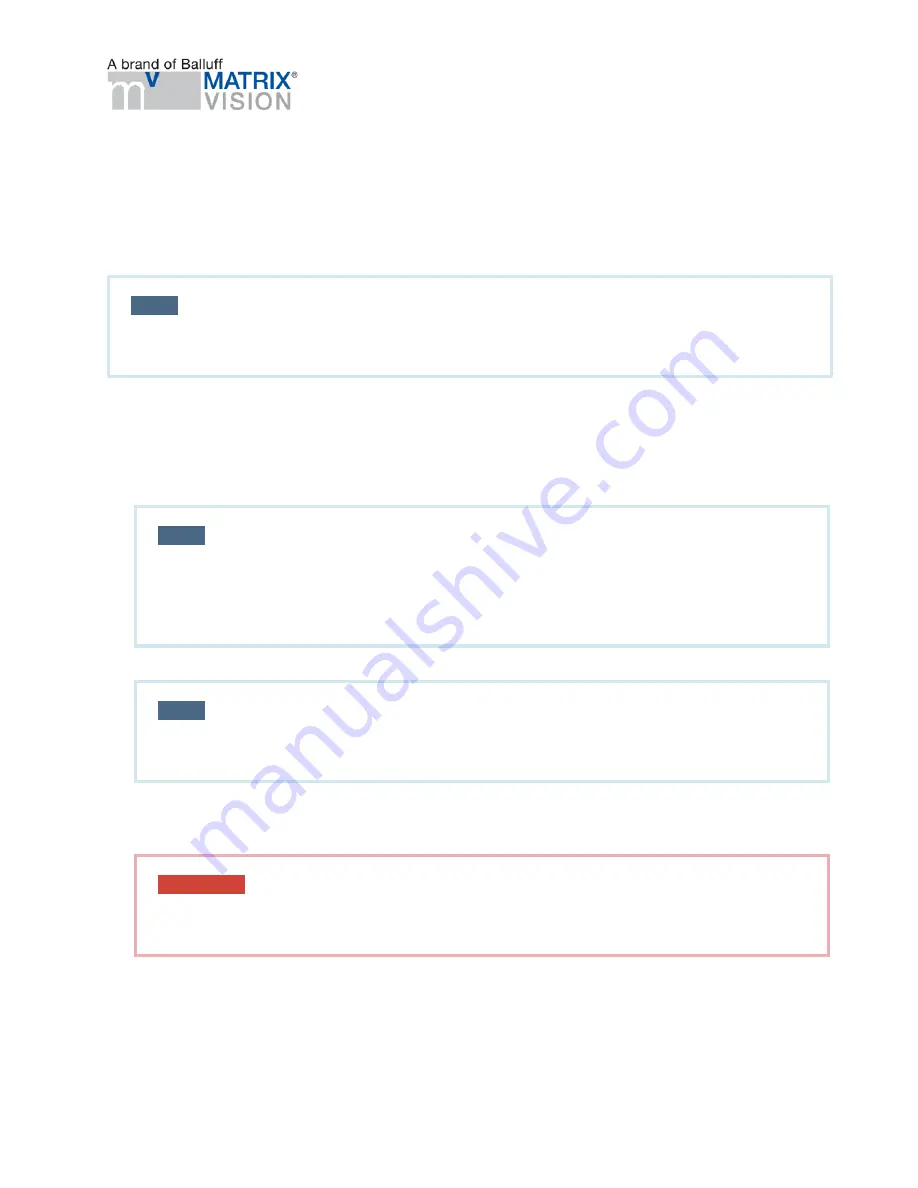 Balluff MATRIX VISION mvBlueGEMINI Technical Manual Download Page 22