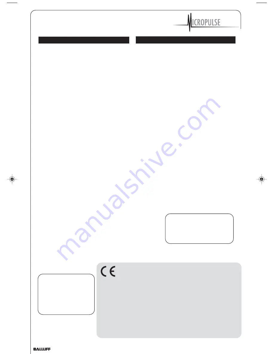 Balluff Micropulse BTL5-A series User Manual Download Page 4