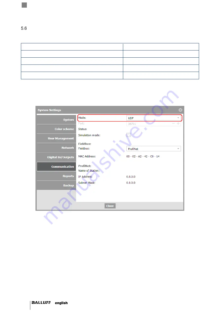 Balluff SmartVision BAE PD-VS-014-05 User Manual Download Page 36