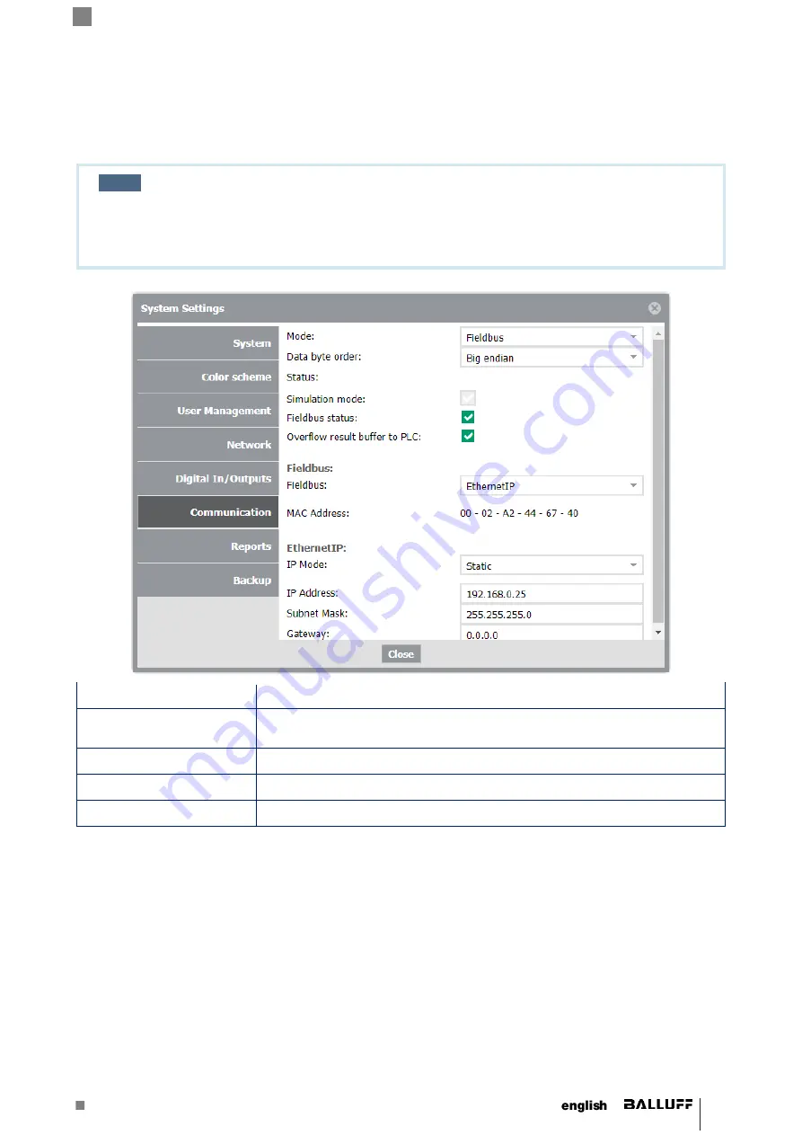 Balluff SmartVision BAE PD-VS-014-05 User Manual Download Page 47