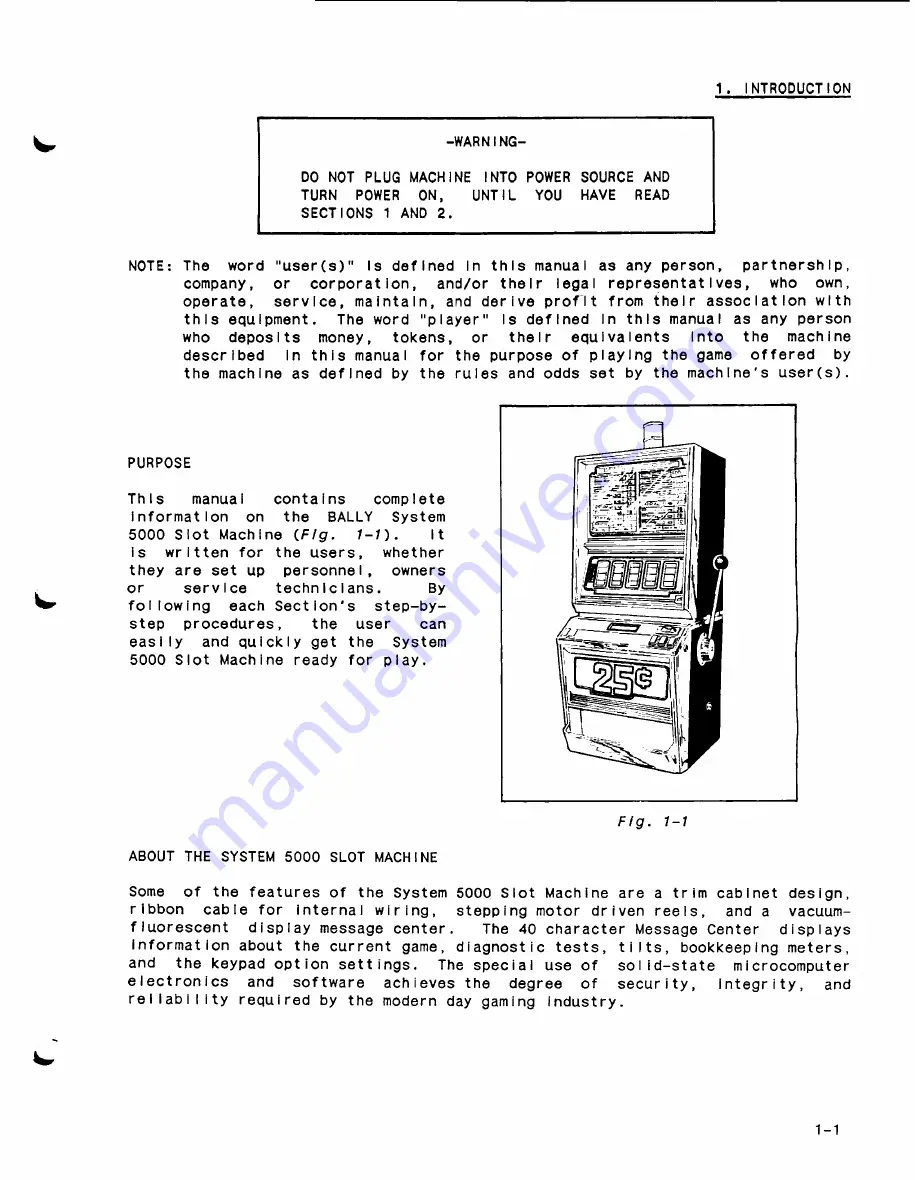 Bally System 5000 Скачать руководство пользователя страница 11