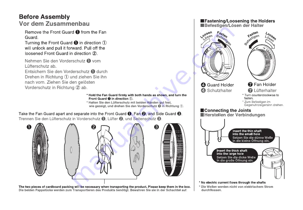 BALMUDA GreenFan EGF-1400 Series Instruction Manual Download Page 12