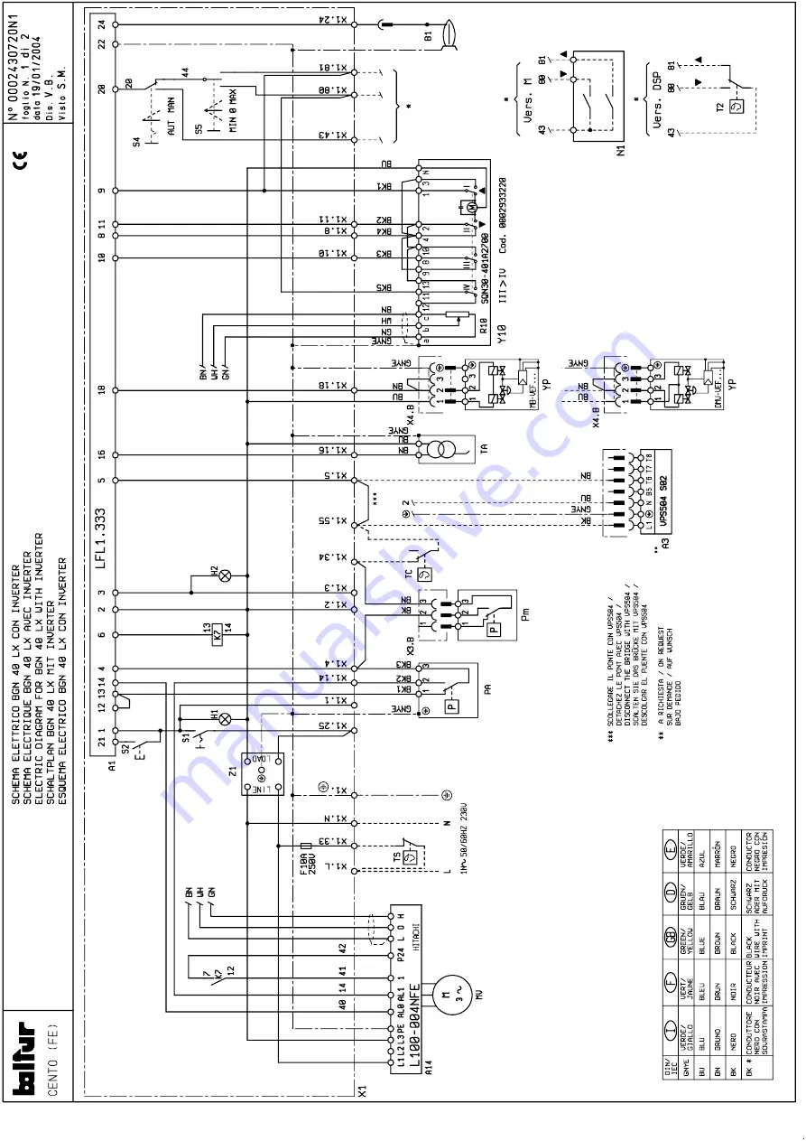 baltur BGN 40 LX-V Instruction Manual Download Page 129