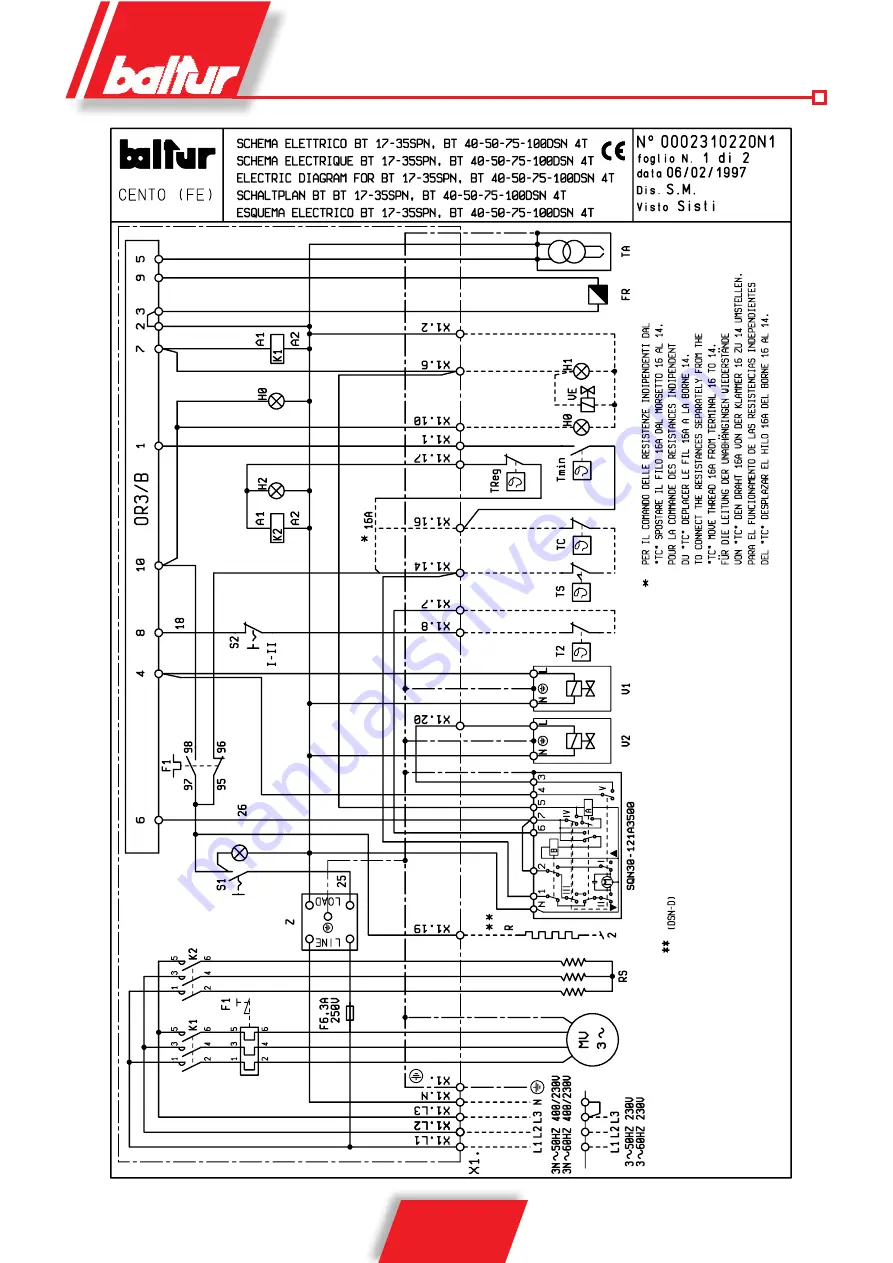 baltur BT 17 SPN Manual Instructions For Use Download Page 63