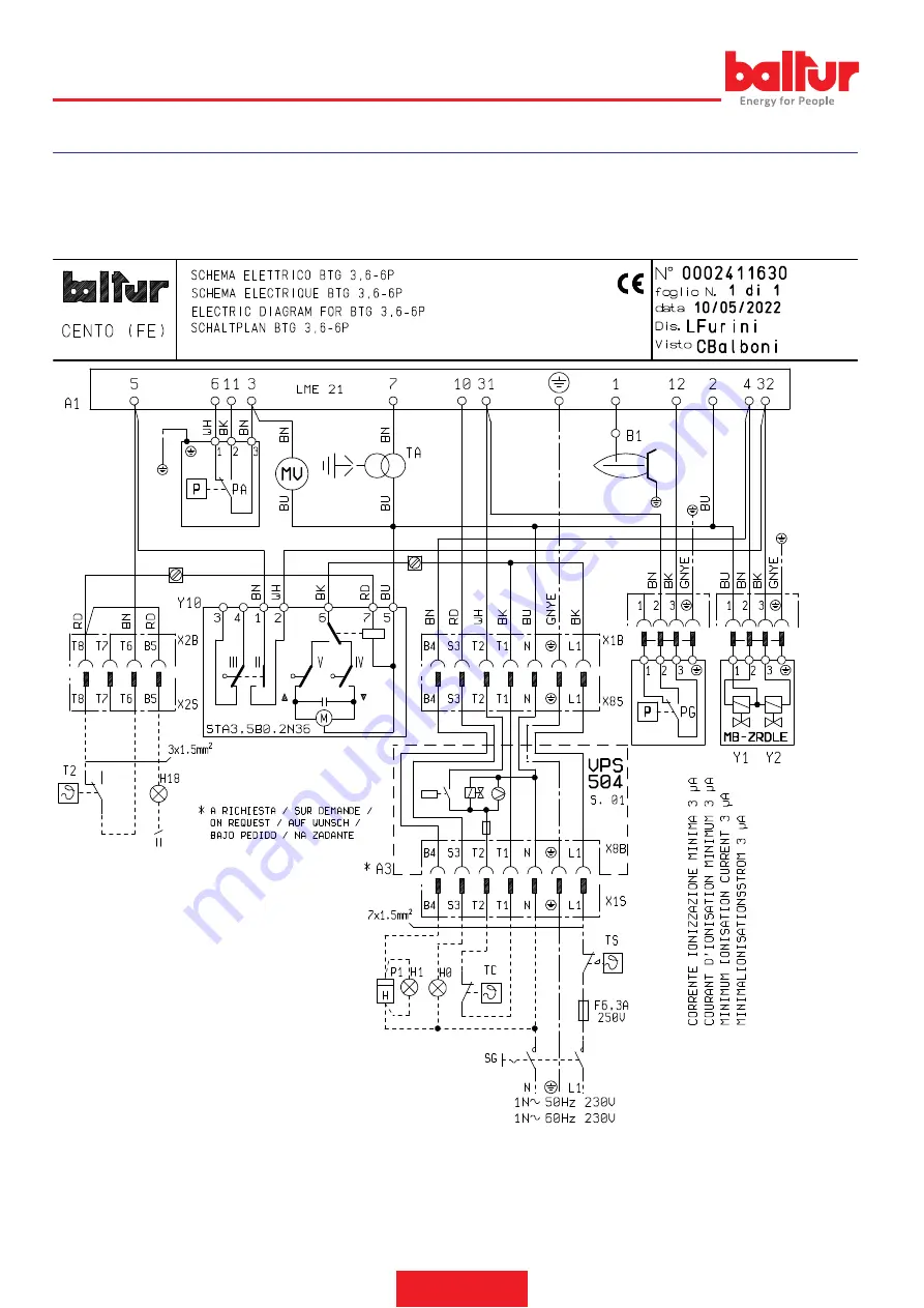 baltur BTG 3,6P Instruction Manual Download Page 60