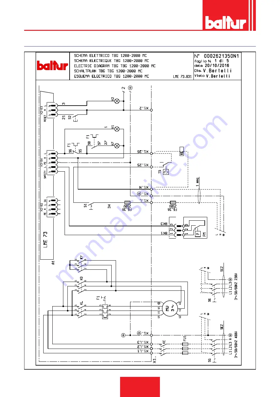 baltur TBG 2000 MC Installation, Use And Maintenance Instruction Manual Download Page 28