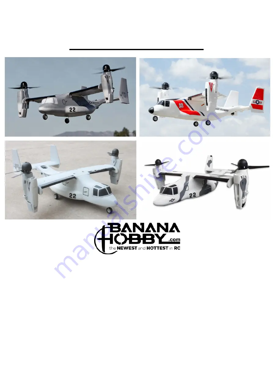 Banana Hobby BLITZRCWORKS V-22 OSPREY Скачать руководство пользователя страница 1