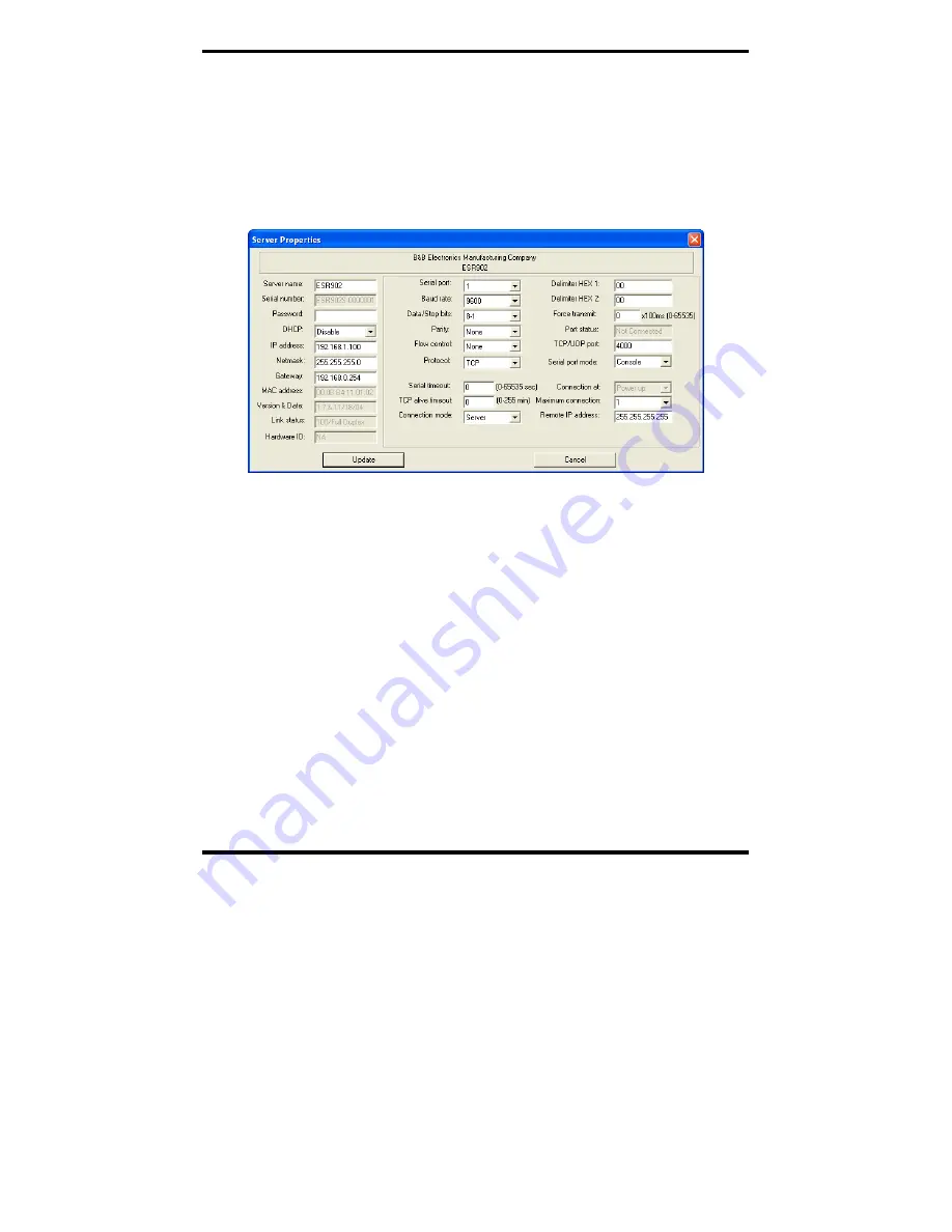 B&B Electronics ESR901 User Manual Download Page 16