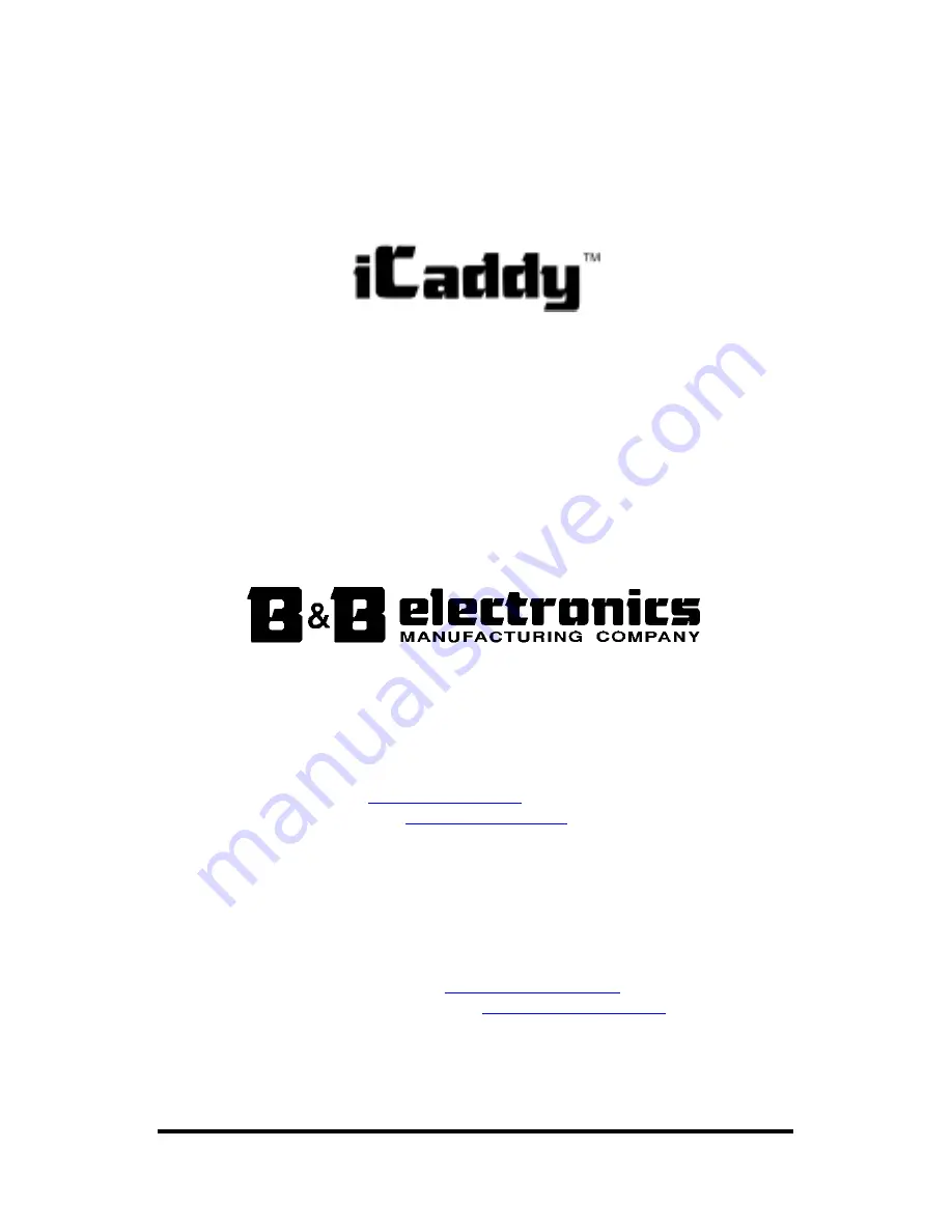 B&B Electronics iCaddy DCDSS1 Скачать руководство пользователя страница 1