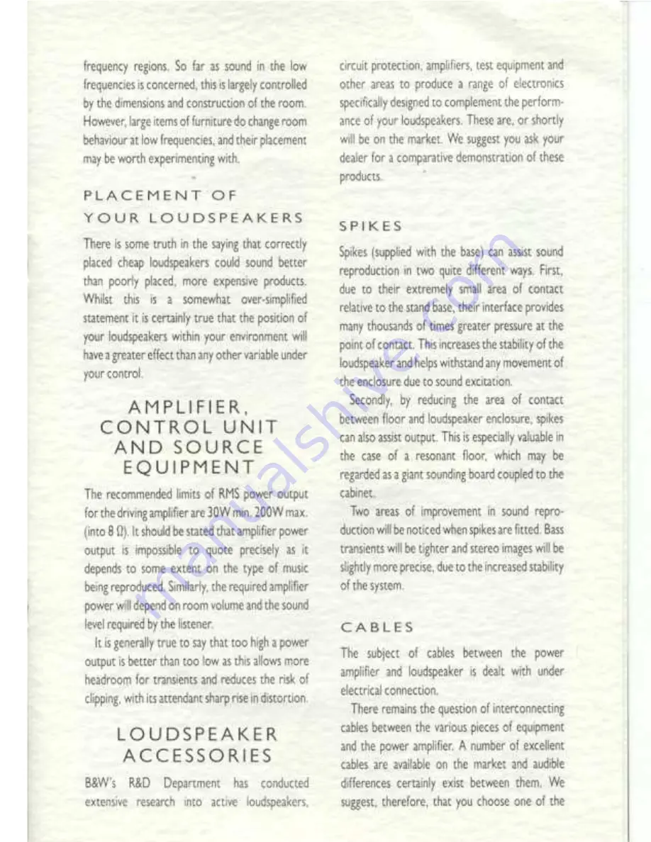 B&W electronics Emphasis User Manual Download Page 5