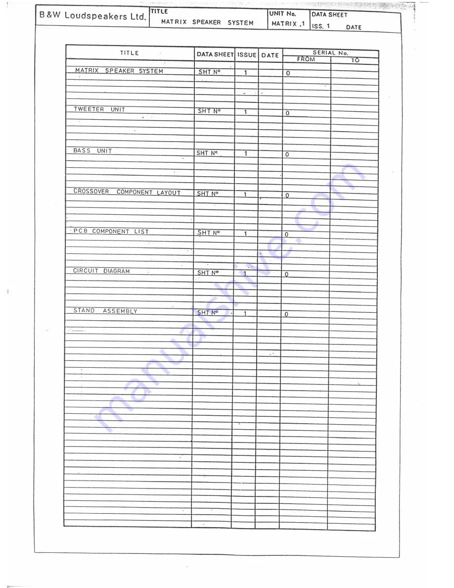 B&W electronics Matrix 1 Скачать руководство пользователя страница 5