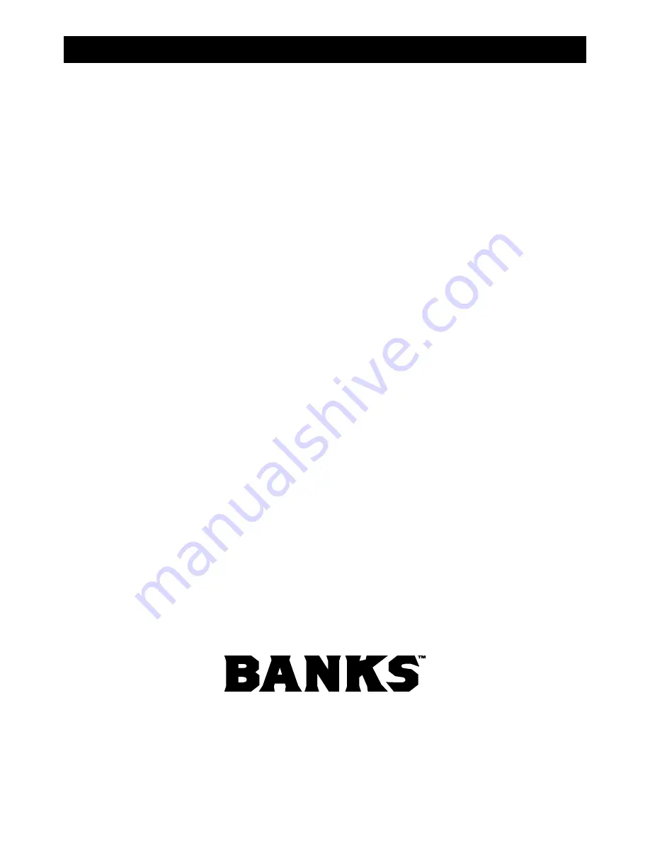 banks 64268 Owner'S Manual & Safety Instructions Download Page 20