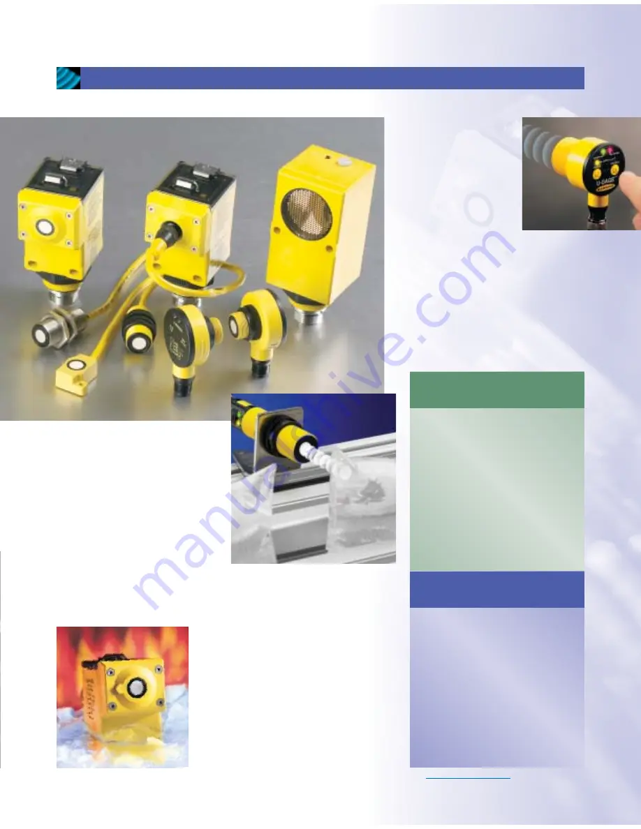 Banner U-Gage Ultrasonic Sensor Brochure Download Page 3