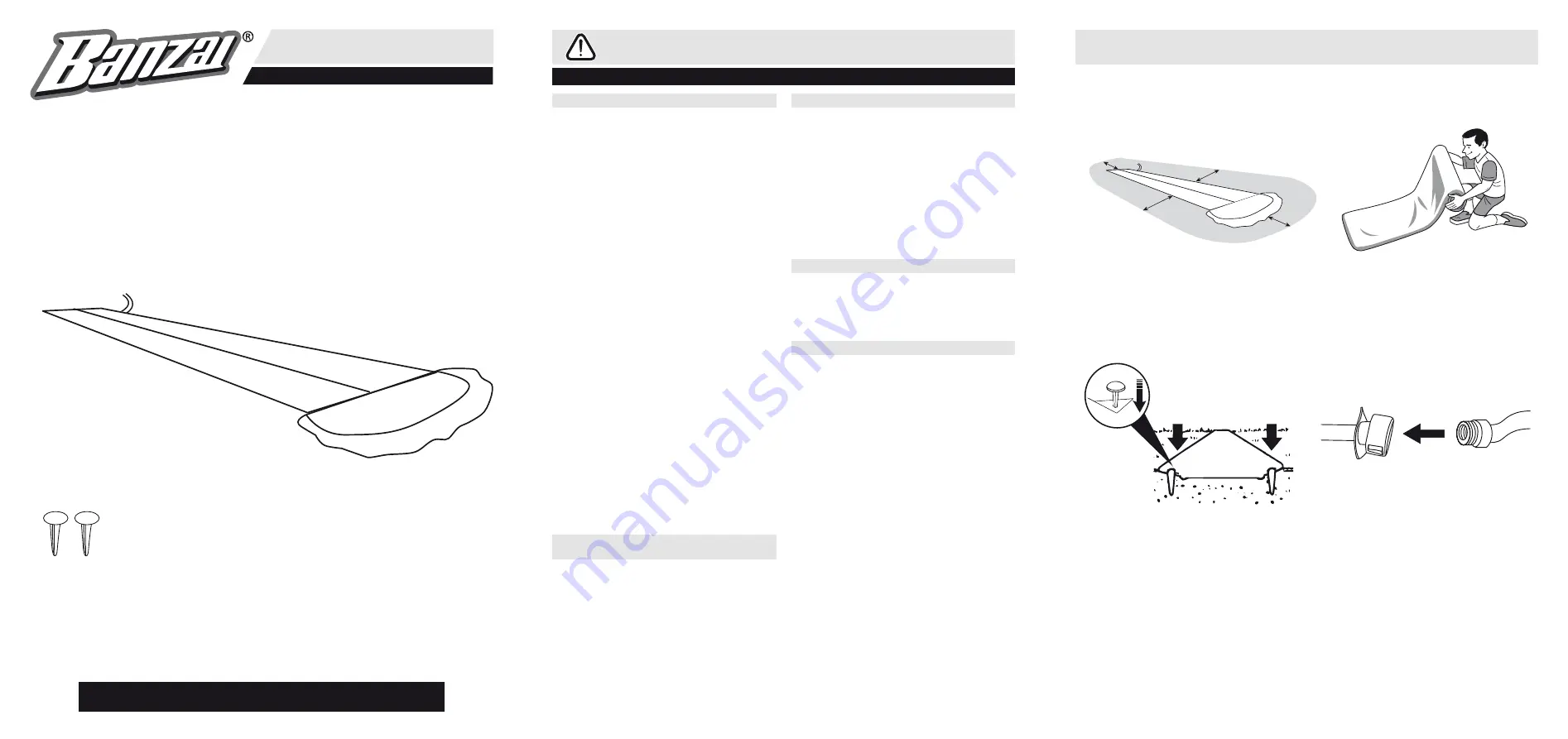 Banzai Splash Sprint Racing Slide Instruction Manual Download Page 1