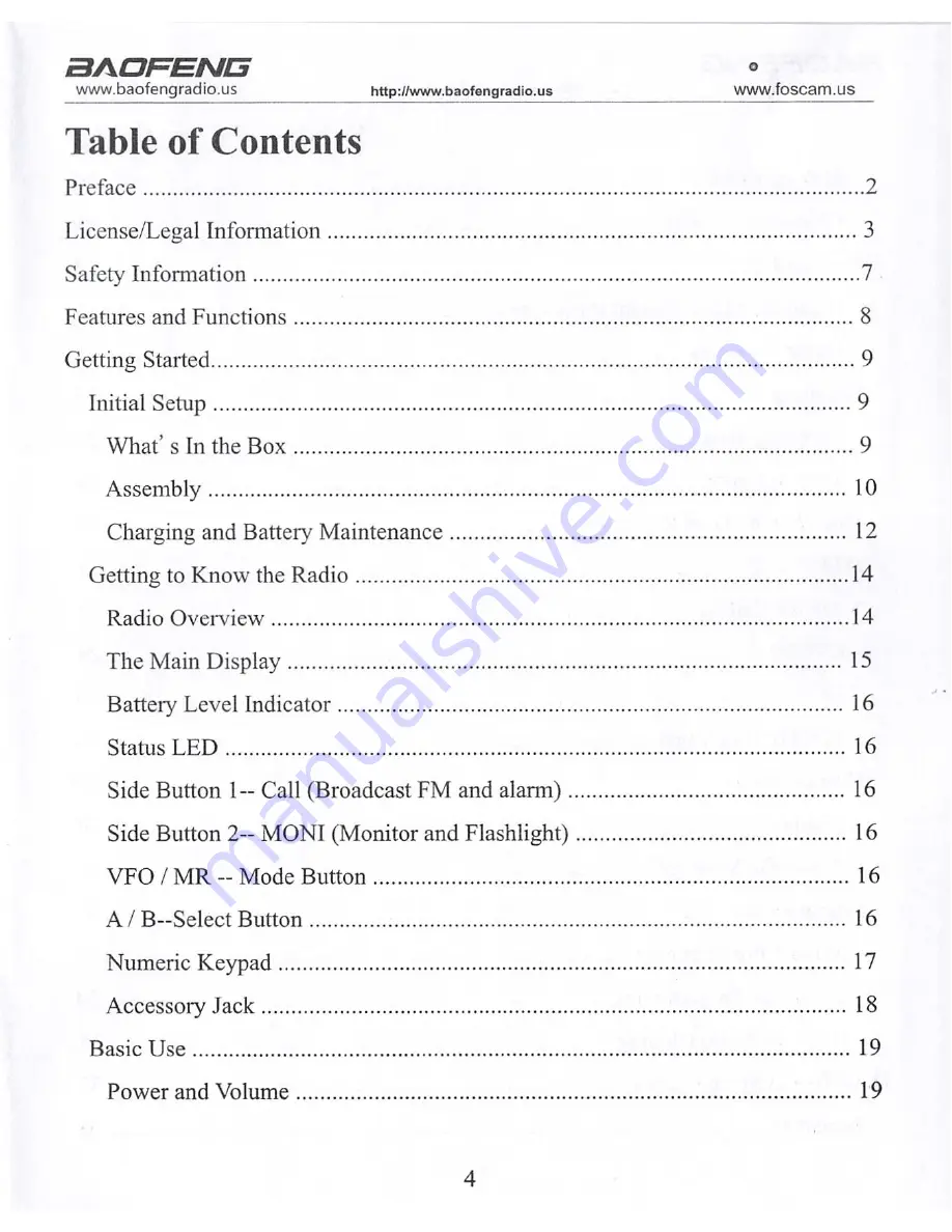 Baofeng BF-F9V2+ Скачать руководство пользователя страница 4