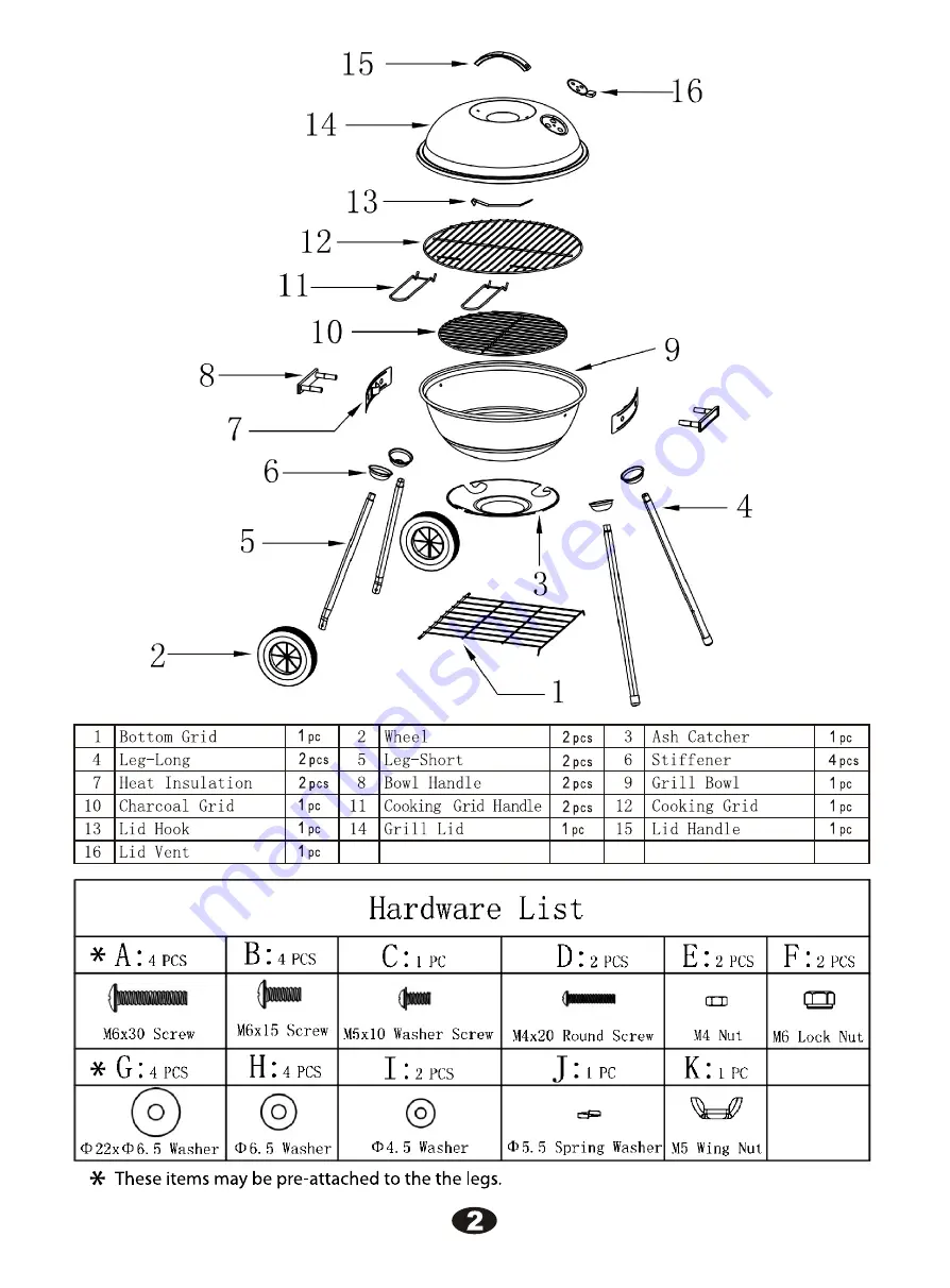 BAR-BE-QUICK BQ2181-1A Скачать руководство пользователя страница 2